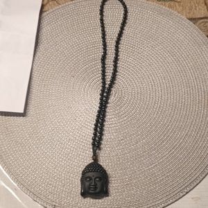 Hand Carved Chinese Black Obsidian Buddha